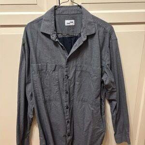 OAK + FORT Gray Button-Up Shirt